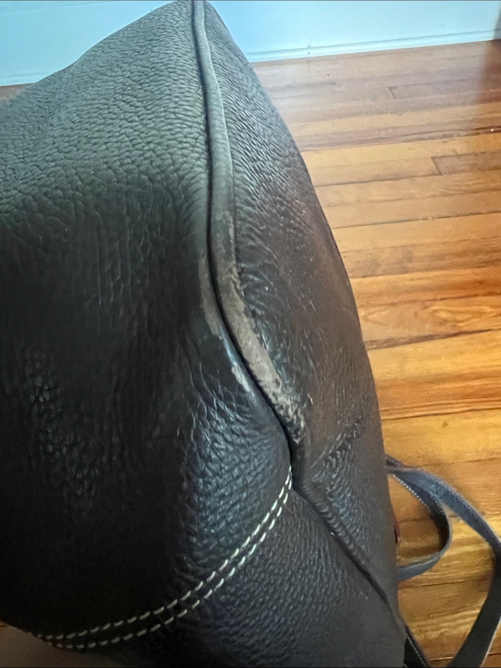 Vintage Dooney & Bourke All Weather Leather Buckle Tote Bag Dark Brown 0S - Picture 10 of 16